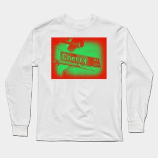 Cherry Avenue, Long Beach, CA Watermelon Cherry by Mistah Wilson Long Sleeve T-Shirt